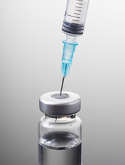Medical syringe and vial