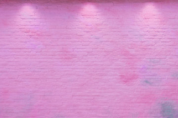 Pink brick wall texture and background