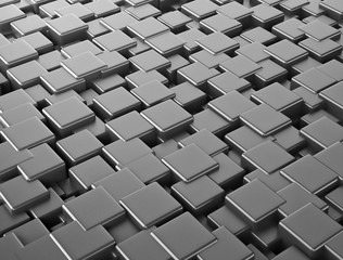 Metal 3D cubes background