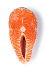 Raamstickers Slice of red fish salmon © Gresei