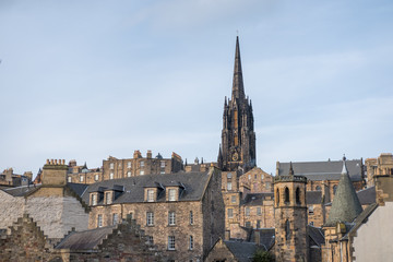 Fototapeta na wymiar View of historic building in Edinburgh, United Kingdom