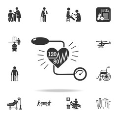 arterial pressure measuring icon. Detailed set of medicine element Illustration. Premium quality graphic design. One of the collection icons for websites, web design, mobile app