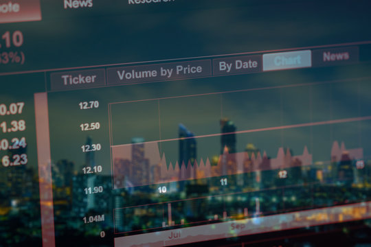 Stock exchange graph chart analysis global financial statistic data 