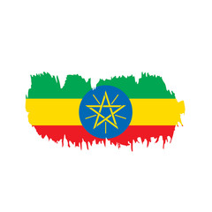 Ethiopia flag, vector illustration