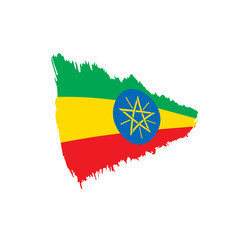 Ethiopia flag, vector illustration