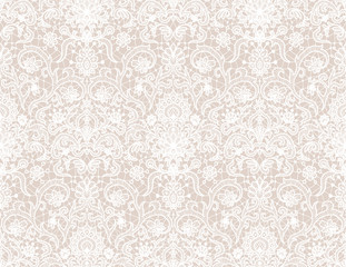 Seamless white lace - obrazy, fototapety, plakaty