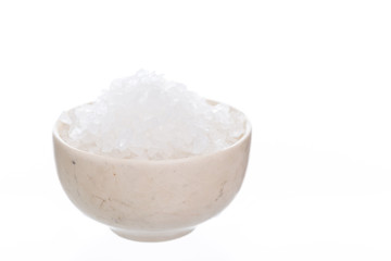 White rock sugar isolated on white