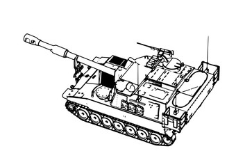 sketch of a tank vector.