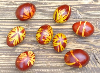  Painted Colorful Easter Eggs