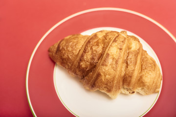 freshly baked tasty croissants