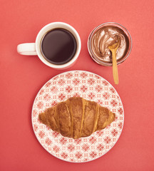 freshly baked tasty croissants