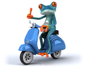 Fun frog- 3D Illustration