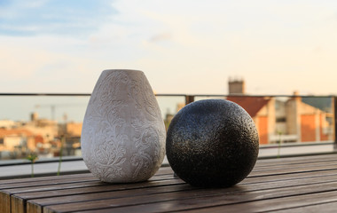 Tabletop Pottery in Afternoon Light