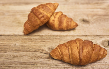 freshly baked tasty croissants
