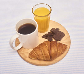 freshly baked tasty croissants