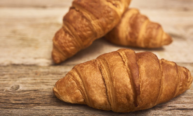 freshly baked tasty croissants