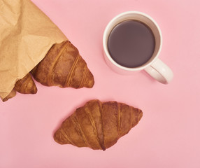 freshly baked tasty croissants
