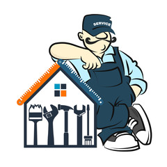 Home repairman vector
