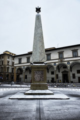 Obraz premium Winter snowfall in Florence / Florence My city My love