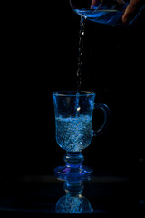 Pouring water