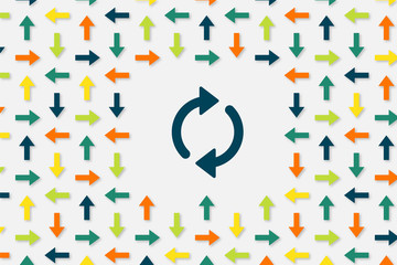 Wallpaper Pfeile - Synchronisation