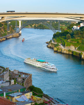 Cruise ship. Douro river. Porto