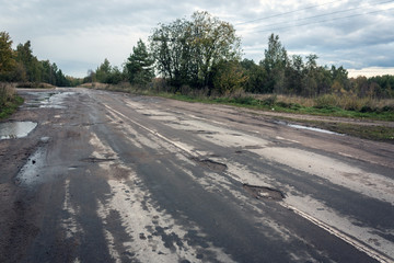 Bad broken road