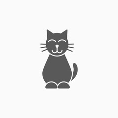 cat icon, moggy vector