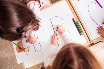 Preschoolers learn letters