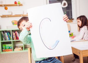 Preschoolers learn letters