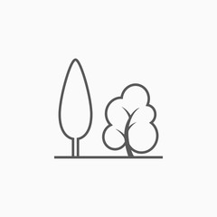 tree icon, plant vector