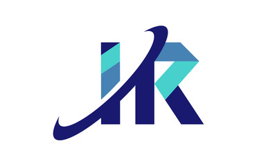 IR Ellipse Swoosh Ribbon Letter Logo