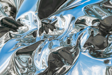 Wavy abstract metallic background, texture