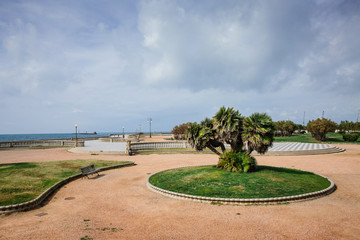 Obraz premium Picturesque view of Mascagni terrace in Leghorn (Llivorno), Tuscany, Italy.