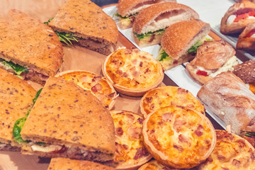 Traditional Italian pies, background