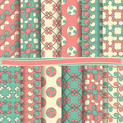 set of abstract vector paper with abstract shapes and design elements for scrapbook