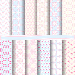 set of abstract vector paper with abstract figures, geometric flowers and design elements for scrapbook