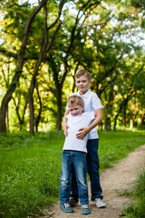 Fototapeta premium Two brothers outdoors