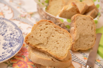 fetta di pane fresco del forno