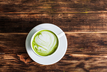 Matcha latte cup