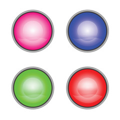 internet buttons in multiple colors - empty circle buttons - web icons