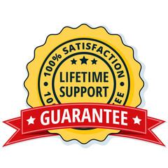 Lifetime Support guarantee label illustration