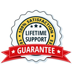 Lifetime Support guarantee label illustration