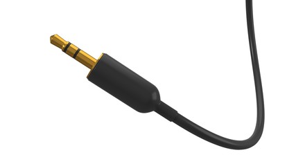 simple audio jack. 3d illustration