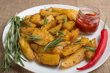 potato with rosemary