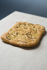 foccacia onions food oil