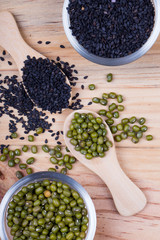 Mung bean and black sesame