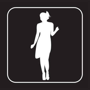 recommend clip art: white flapper silhouette on black background