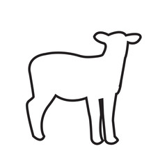 sheep outline clip art on white background