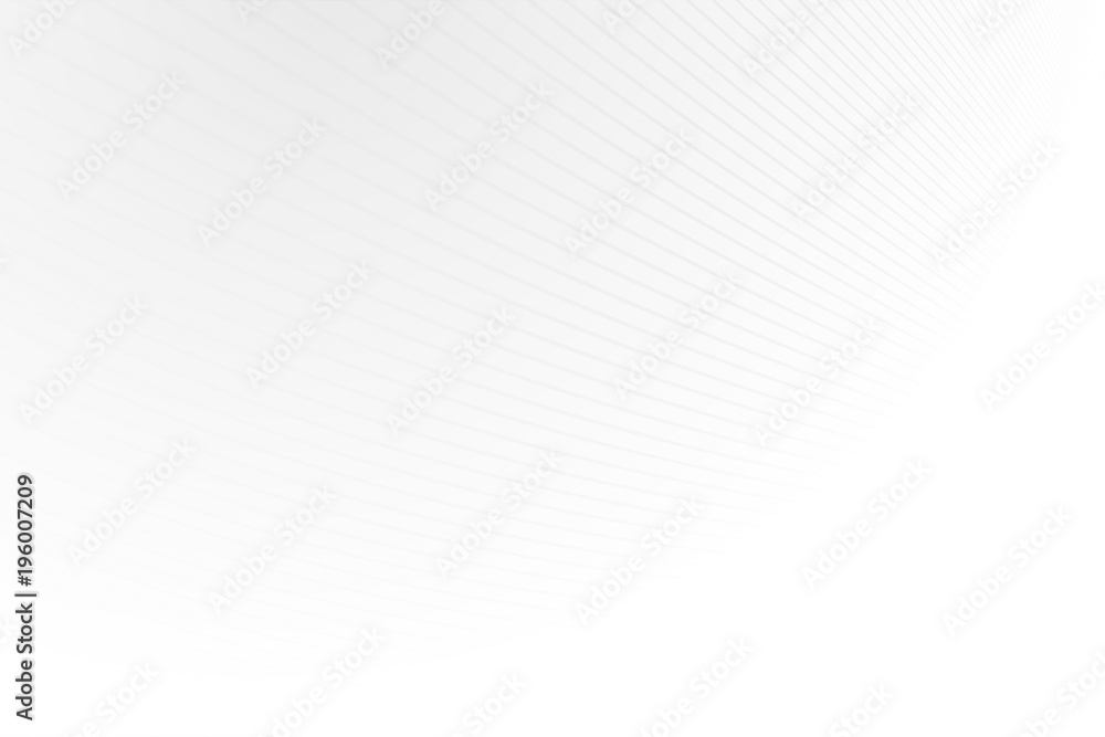 Wall mural light abstract background with infinity lines. striped white and gray texture. clean design
